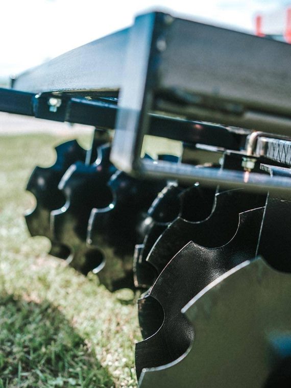 Titan Distributors Inc. 4-Ft Notched Disc Harrow Attachment Pull Behind For ATV And UTV 2-in Towball Hitch NO250072