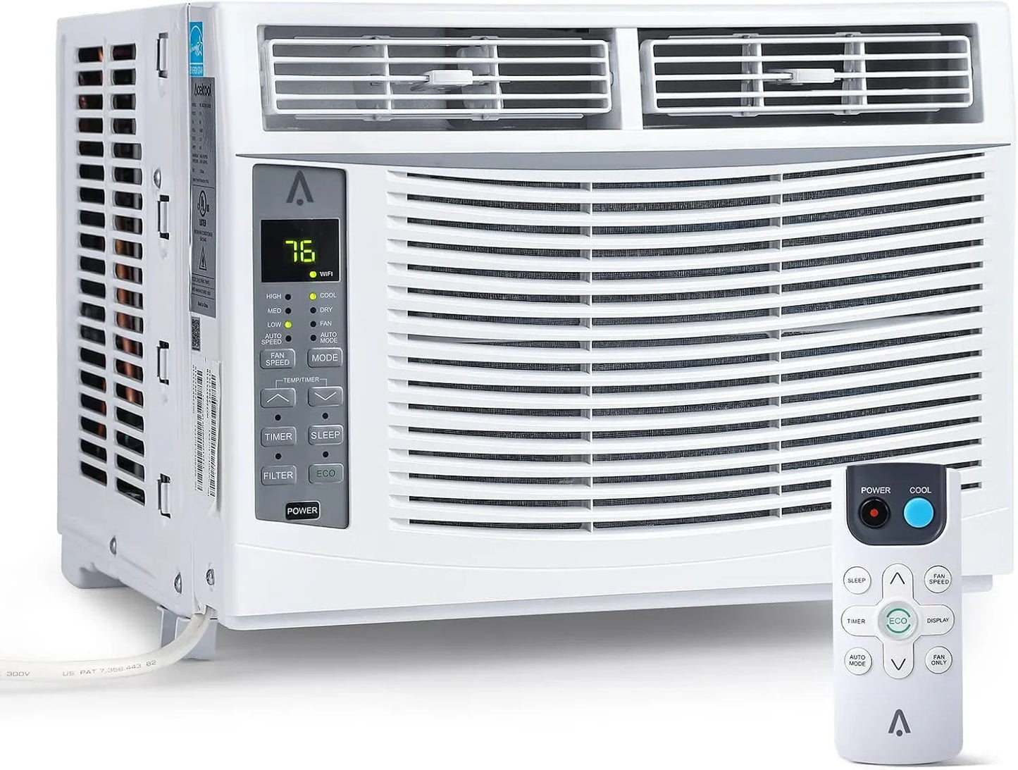 Smart 6000 BTU Window Air Conditioner With WiFi, Window AC Unit With Remote