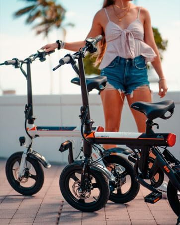 Jasion EB3 Electric Bike Adults 21mph, 500W Peak Motor, 270Wh Battery, Rear Suspension, 3 Levels Assist