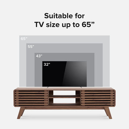 Mopio Ensley 59 In. Walnut TV Stand For 55/60/65 In. TV