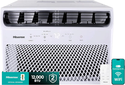 Hisense 14,000 BTU Smart Window Air Conditioner, 3 Modes, Cooling, Fan, Dehumidifier