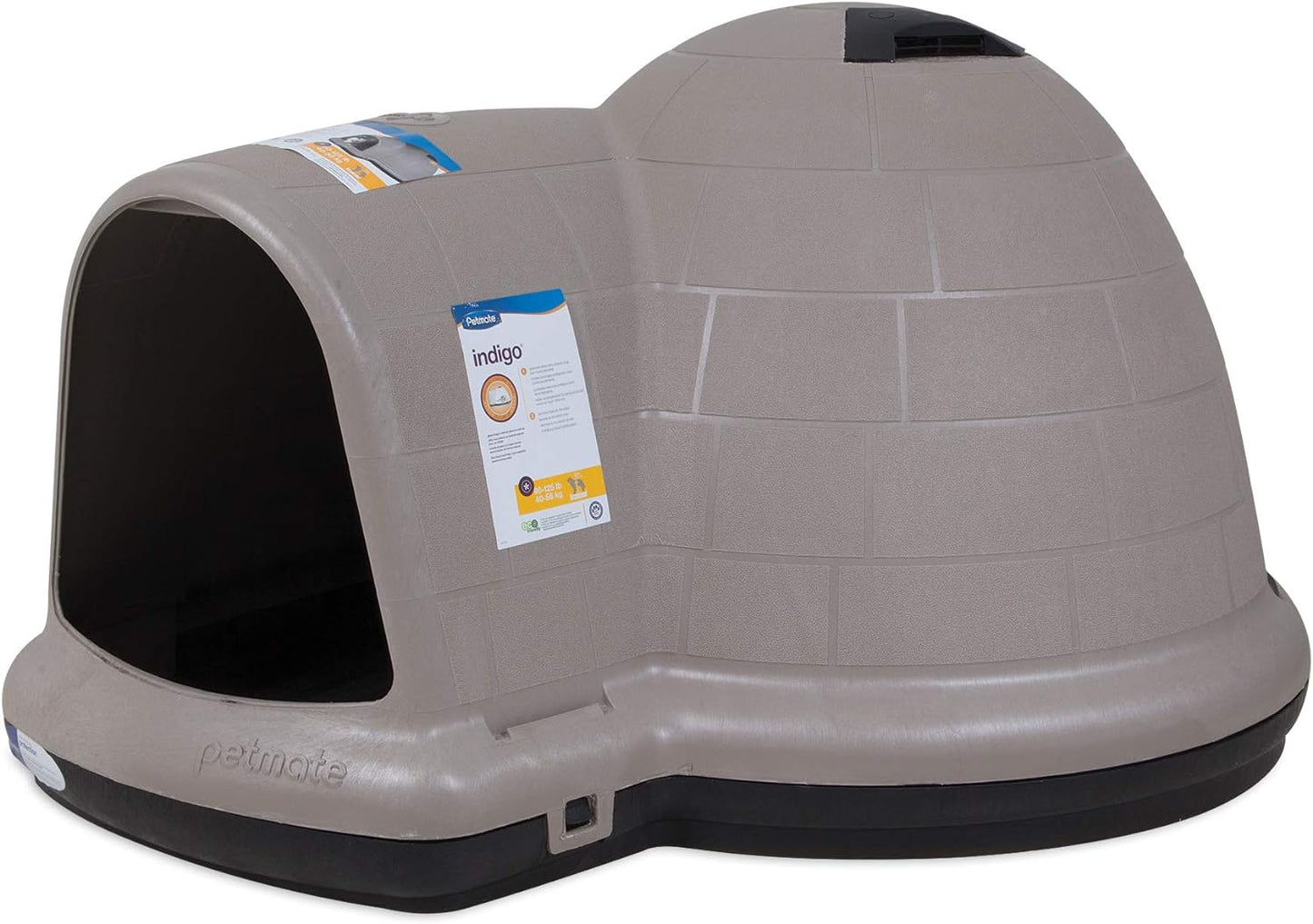 Petmate Indigo Dog House, Igloo Dog House, Made In Usa With 90% Recycled Materials
