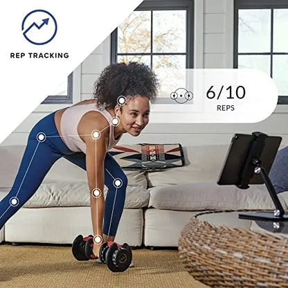 Bowflex SelectTech 552 Adjustable Dumbbells Pair, 5-52.5 Lbs, Space-Saving Home Gym Equipment
