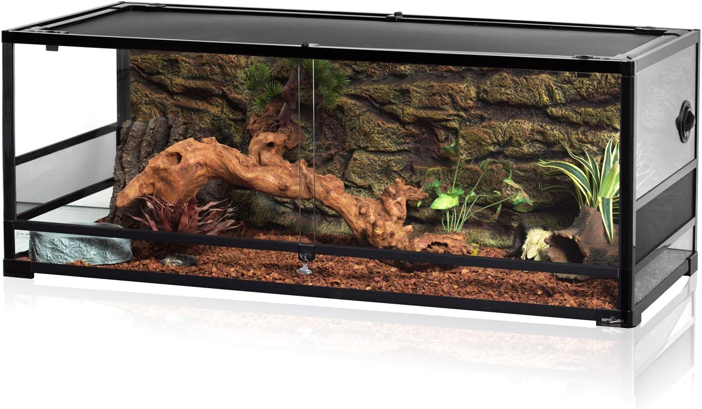 Repti Zoo 67 Gallon Reptile Terrarium, Sliding Glass Doors, 48 In. x 18 In. x 18 In