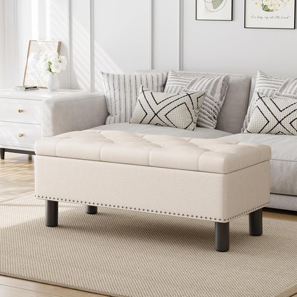 Furniliving Modern Storage Ottoman Bench