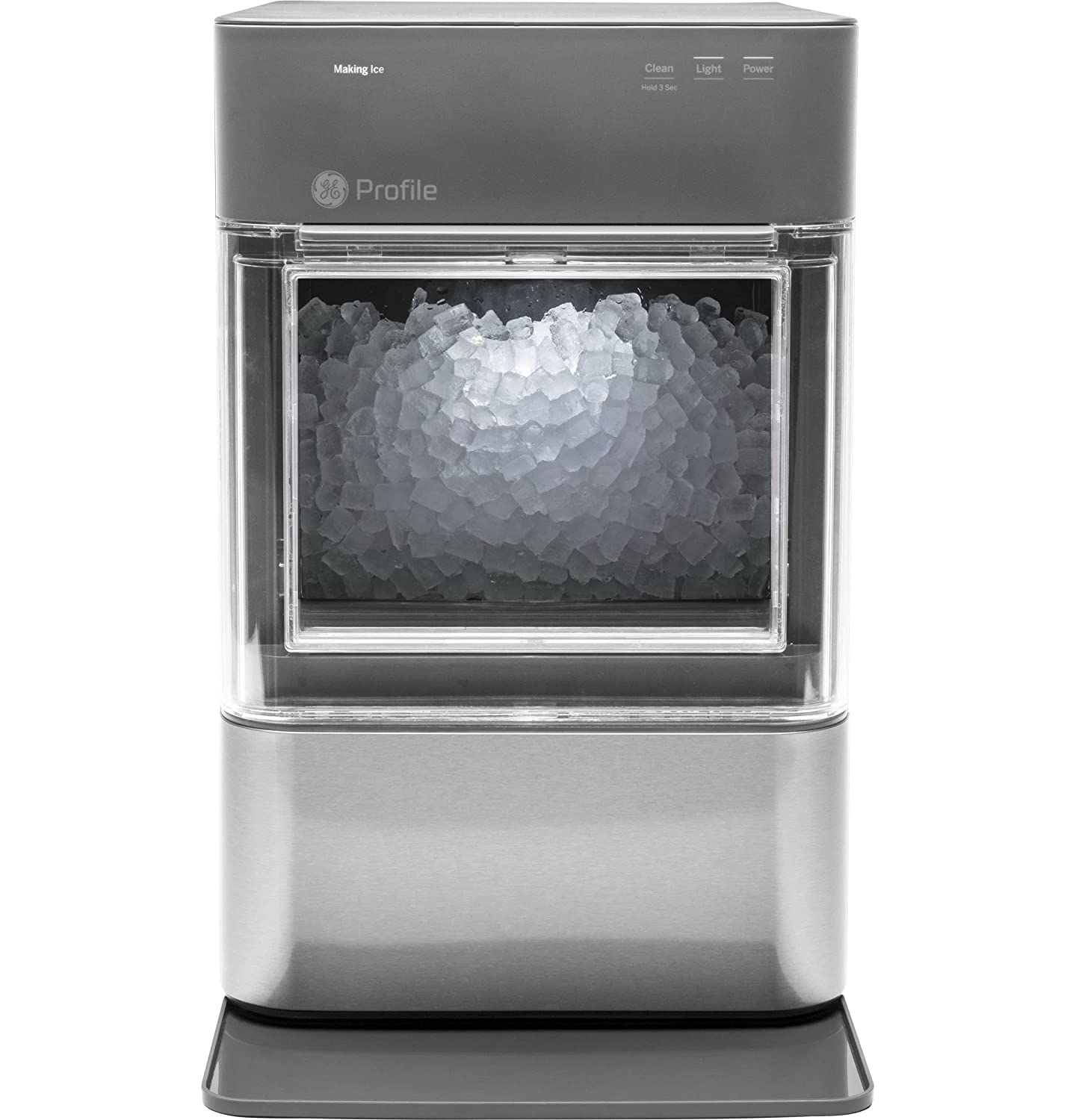 GE Profile Opal 2.0, Countertop Nugget Ice Maker, Ice Machine With WiFi Connectivity, Smart Home Kitchen Essentials, Black Stainless