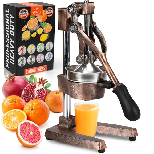 Zulay Kitchen Cast Iron Orange Juice Squeezer Heavy Duty