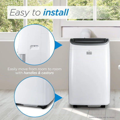 Black Plus Decker 8000 BTU Portable Air Conditioner Up To 350 Sq. Ft