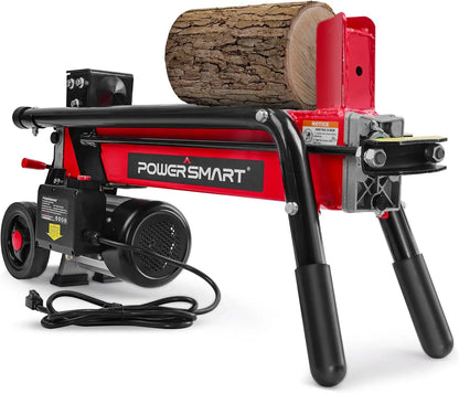 PowerSmart Electric Log Splitter 7-Ton- Efficient Wood Splitter With 3500 Motor Speed, 15 Amp
