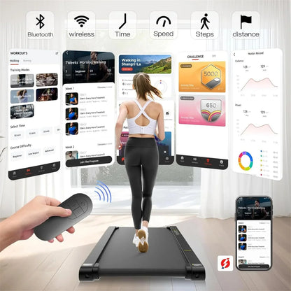 Walking Vibration Pad With App, 3-in-1 Under Desk Treadmill, 2.5HP Low Noise Walking Treadmill Pad With Remote Control