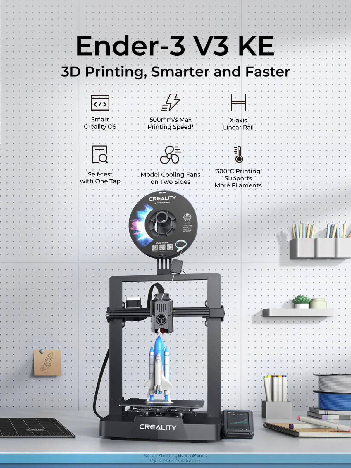 Creality Ender-3 V3 Ke 3D Printer 500 Mm/S High-Speed