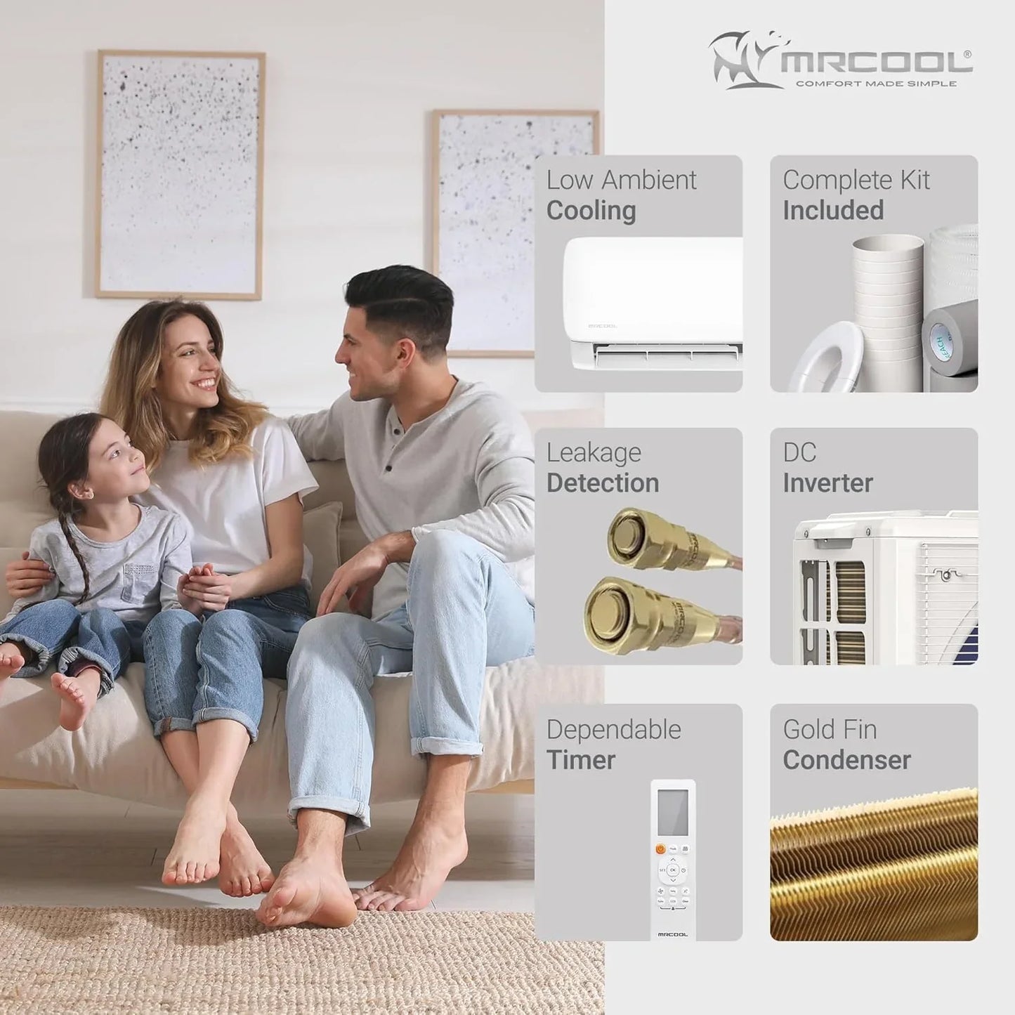 Mrcool 24000 BTU 230V Ductless Inverter Mini Split Air Conditioner And Heat Pump System