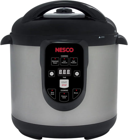 Nesco NPC-9 Smart Electric Pressure Cooker And Canner, Stainless Steel, 9.5 Qt