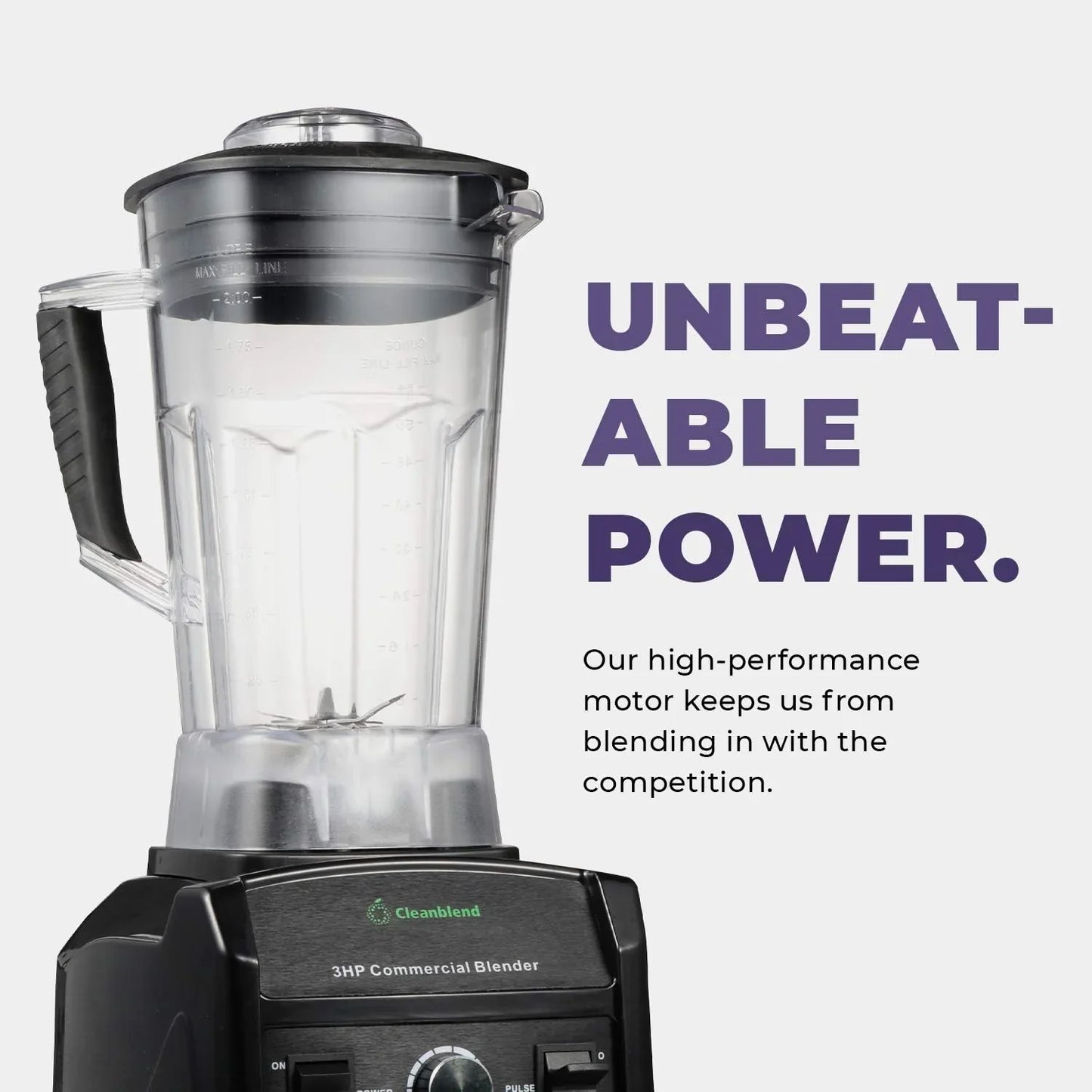 Cleanblend Commercial Blender With 5-Year Full Warranty Performance Professional Countertop Blender