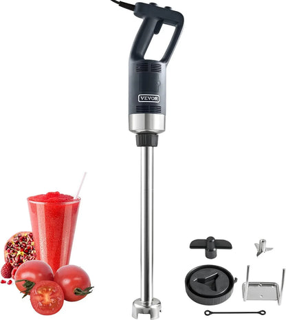 Vevor Commercial Immersion Blender, 750W 20 In. Heavy Duty Hand Mixer, Variable Speed Kitchen Stick Mixer With 304 Stainless Steel Blade