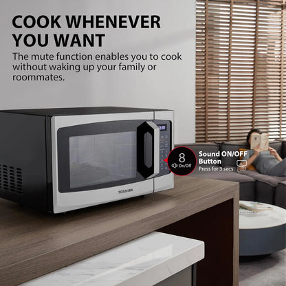 Toshiba 4-in-1 ML-EC42P, SS Countertop Microwave Oven, Smart Sensor, Convection, Air Fryer Combo, Mute Function