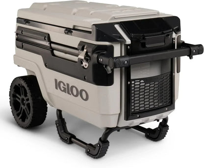 70Qt Wheeled Cooler Insulated Hard Shell Ice Chest