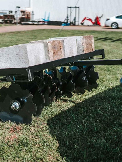 Titan Distributors Inc. 4-Ft Notched Disc Harrow Attachment Pull Behind For ATV And UTV 2-in Towball Hitch NO250072