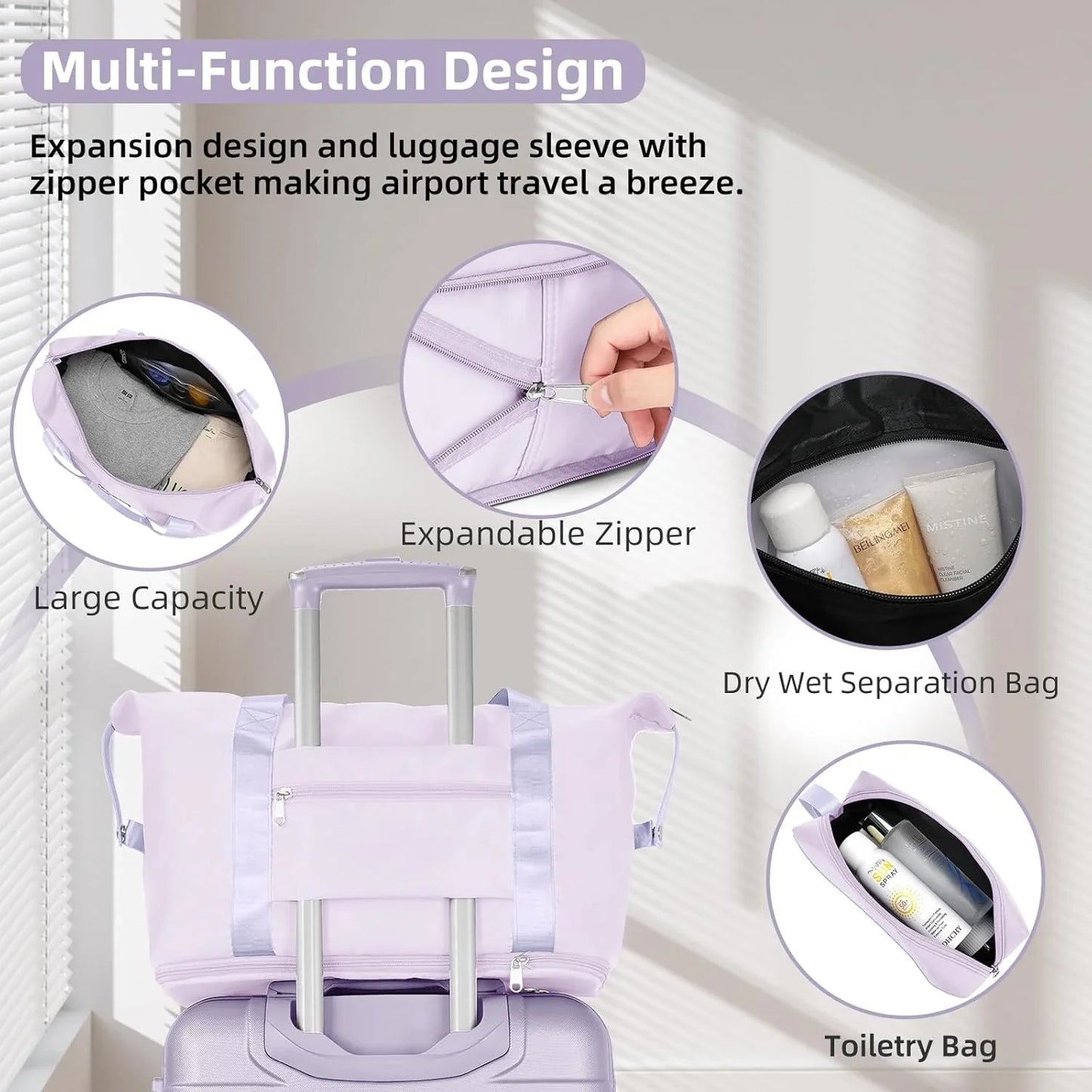 6-piece Luggage Set, Expandable Hardshell Suitcase Set With Spinner Wheels, Lightweight Rolling Luggage Set