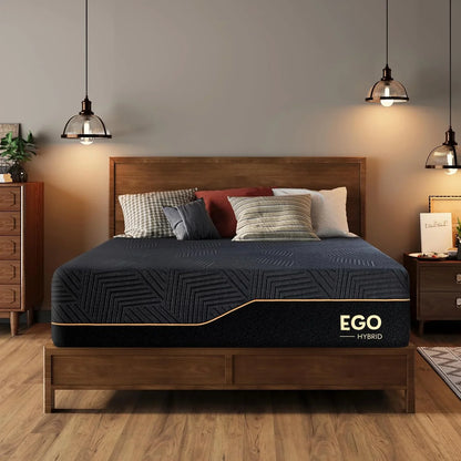 Mlily Egohome 14 In. Queen Memory Foam Mattress For Back Pain, Cooling Copper Gel Bed In A Box, Foam Made In Usa, CertiPUR-US Certified