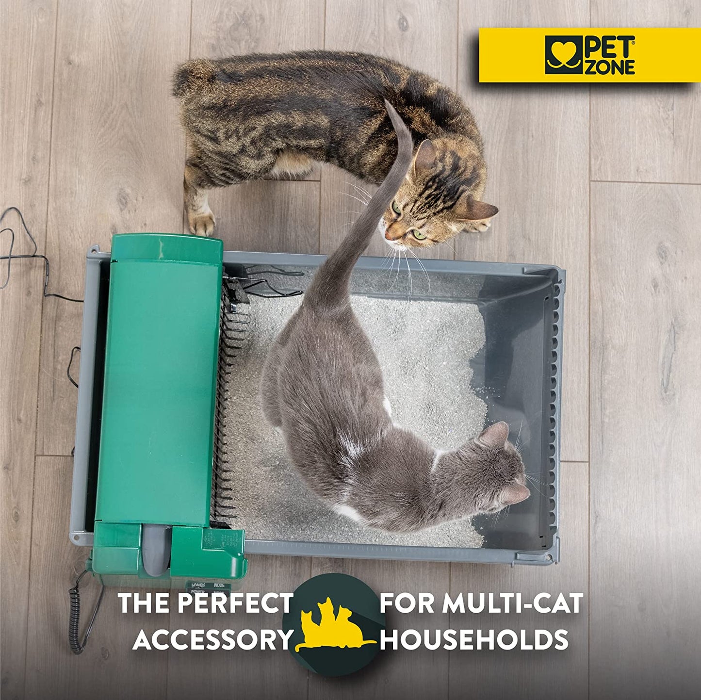 Pet Zone Smart Scoop Automatic Litter Box, Self Cleaning Litter Box, Cat Litter Box With No Expensive Refills