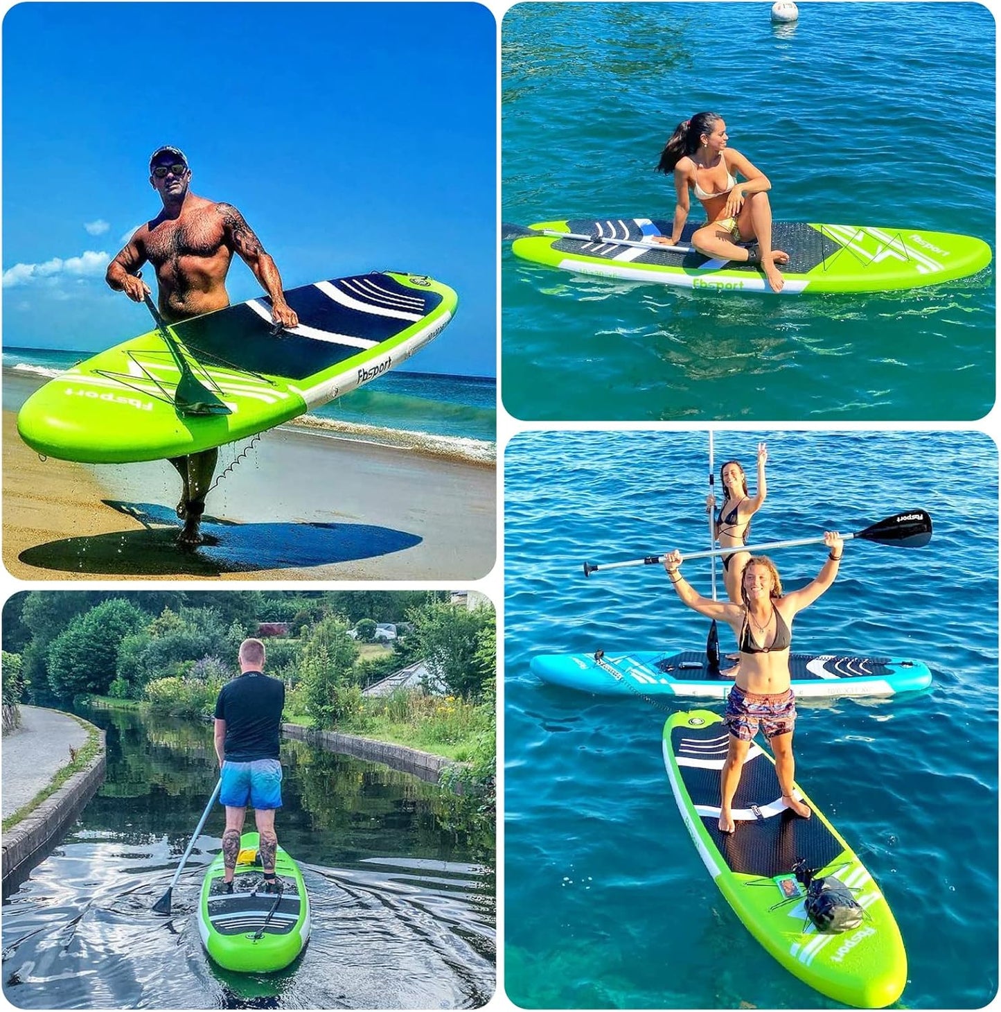 Premium Stand Up Paddle Board Yoga Board With Sup Accessories And Carry Bag