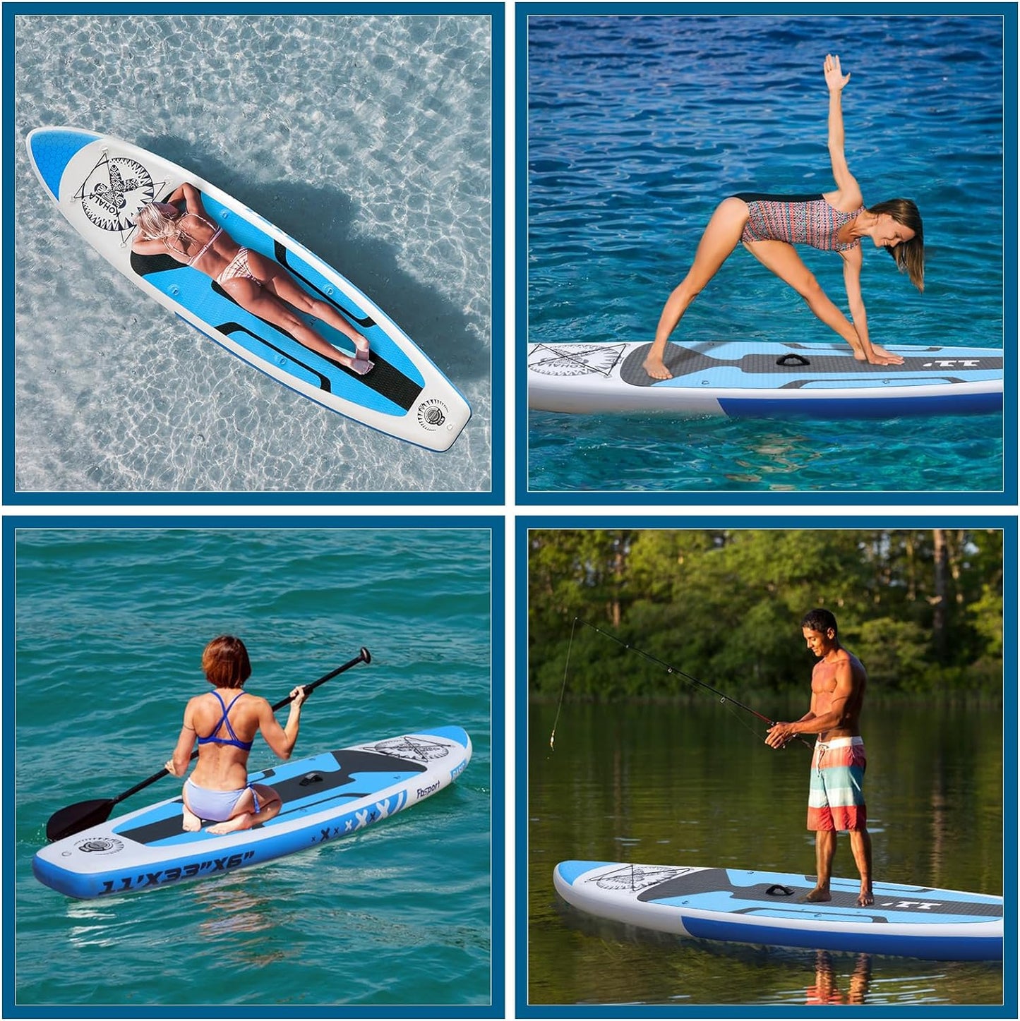 Premium Stand Up Paddle Board Yoga Board With Sup Accessories And Carry Bag