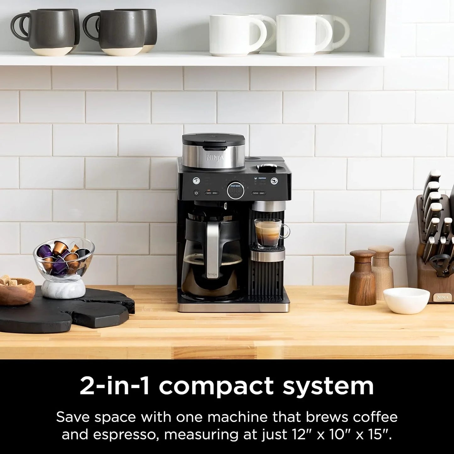Ninja Espresso And Coffee Maker And Barista System, 3 Espresso Brew Styles
