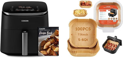 Cosori Air Fryer 9-in-1 Compact And Large 6-Qt. Fast Turbo Modes Precise Heat For Even Results