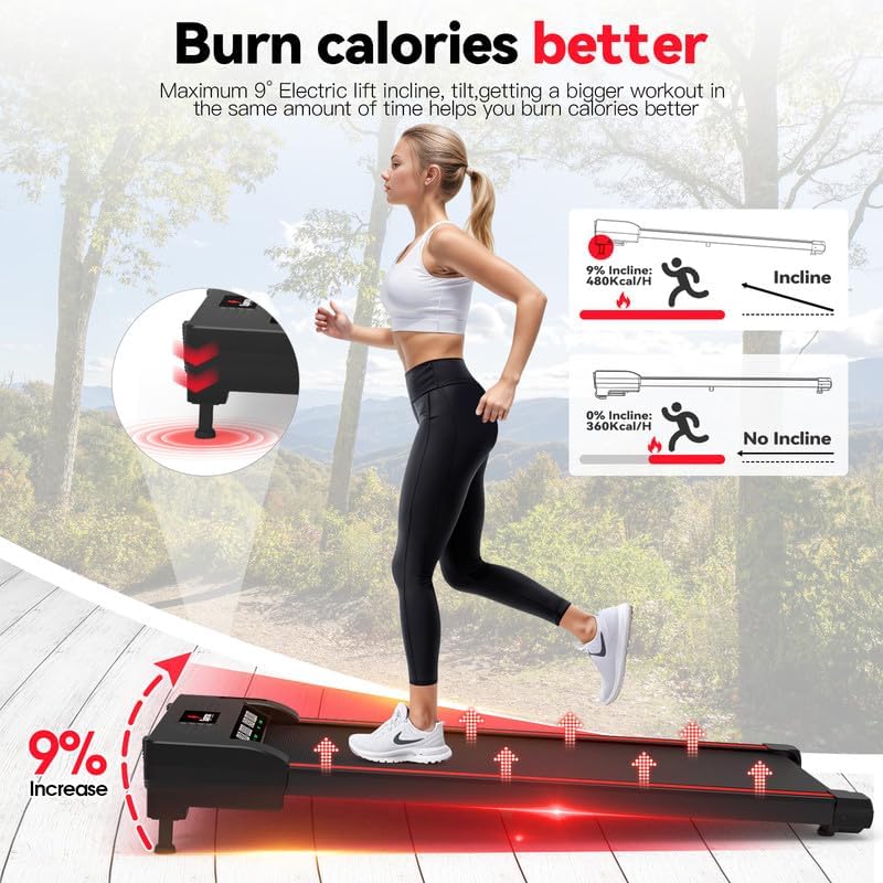 Walking Vibration Pad With App, 3-in-1 Under Desk Treadmill, 2.5HP Low Noise Walking Treadmill Pad With Remote Control
