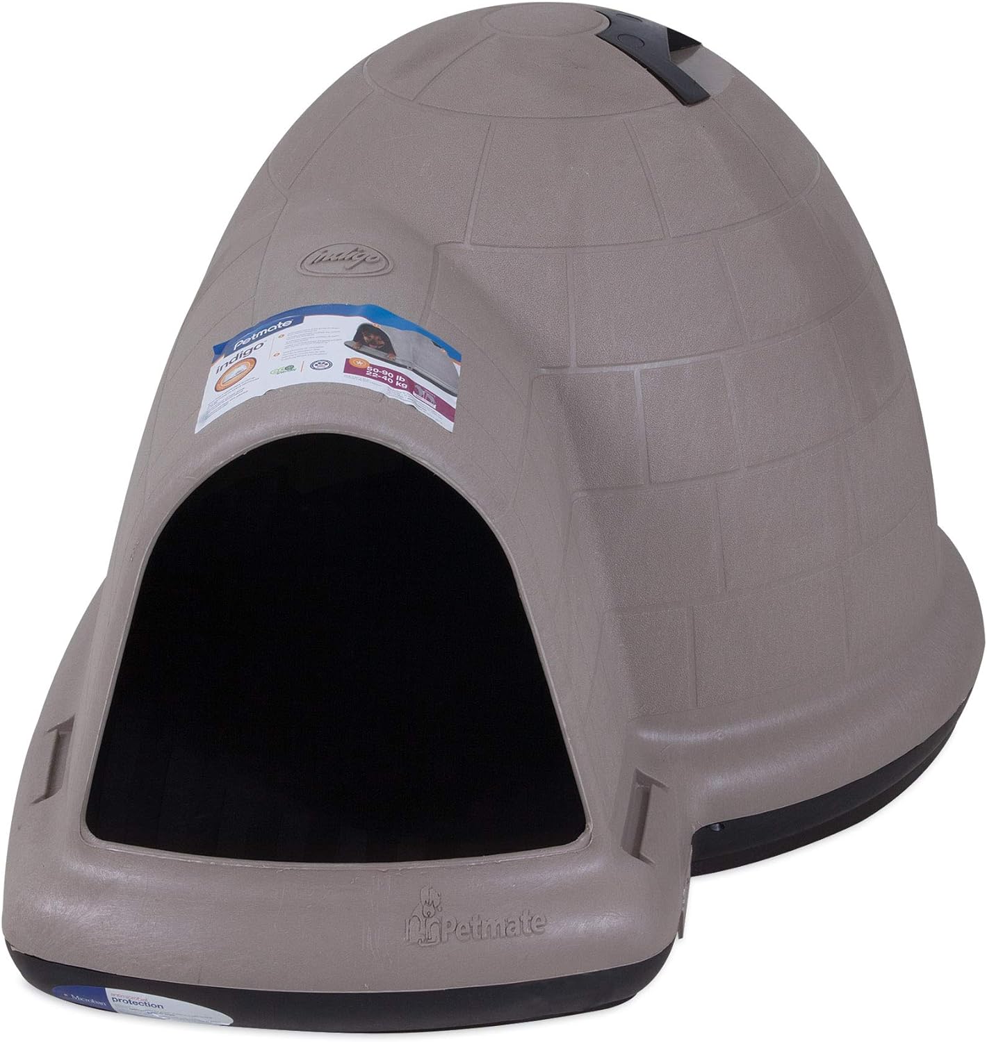 Petmate Indigo Dog House, Igloo Dog House, Made In Usa With 90% Recycled Materials