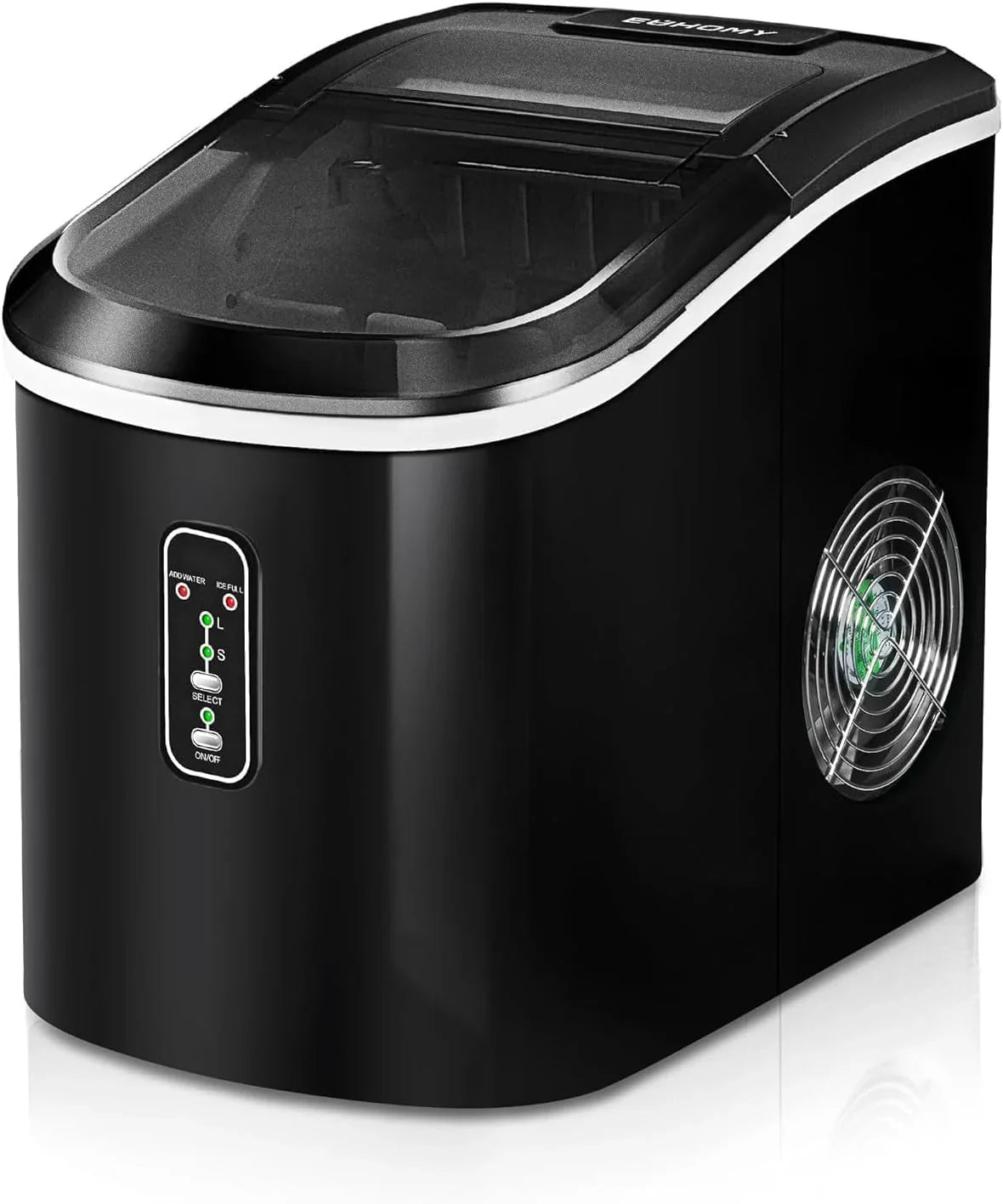 Euhomy Nugget Ice Maker Countertop, 40Lbs/24H Pebble Ice Maker Machine, Self-Cleaning Countertop Sonic Ice Makers With Ice Scoop And Basket