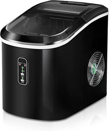 Euhomy Nugget Ice Maker Countertop, 40Lbs/24H Pebble Ice Maker Machine, Self-Cleaning Countertop Sonic Ice Makers With Ice Scoop And Basket