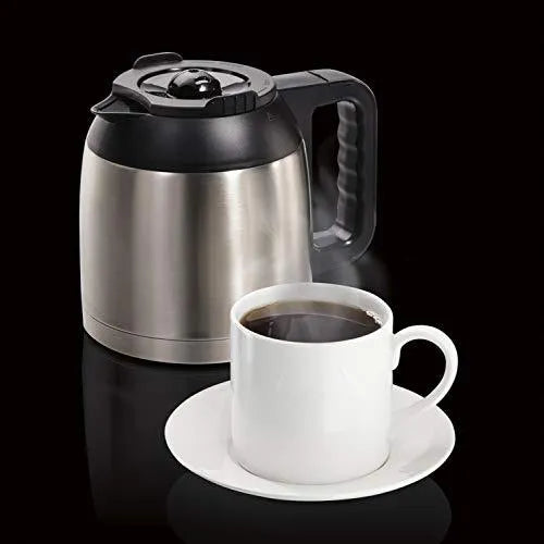 Hamilton Beach FlexBrew Thermal Coffee Maker, Single Serve And Full Pot, Compatible With K-Cup Pods Or Grounds, Programmable, Black And Stainless