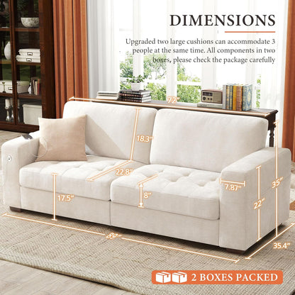 Ihanherry 146 In. U-Shaped Modern Sofa Modular Sectional Cloud Couch With 2 Ottoman