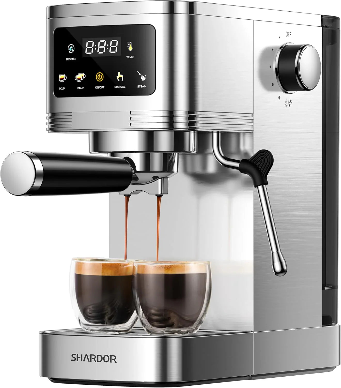 Shardor Espresso Machine 20 Bar, Professional Espresso Machine With Milk Frother And Touchscreen
