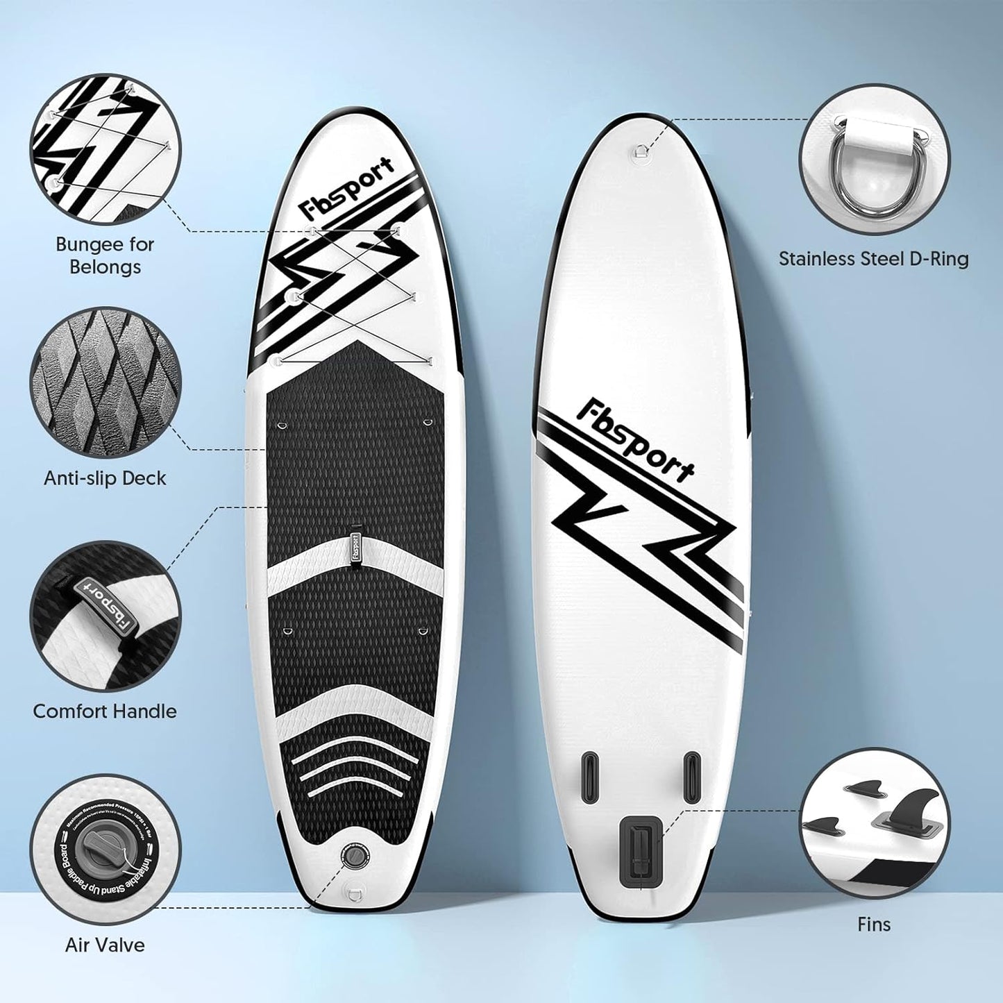 Premium Stand Up Paddle Board Yoga Board With Sup Accessories And Carry Bag