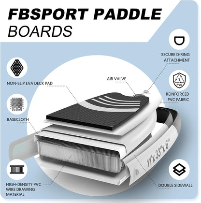 Premium Stand Up Paddle Board Yoga Board With Sup Accessories And Carry Bag