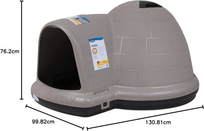 Petmate Indigo Dog House, Igloo Dog House, Made In Usa With 90% Recycled Materials