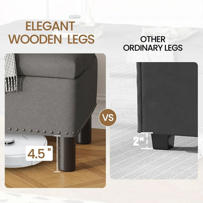 Furniliving Modern Storage Ottoman Bench