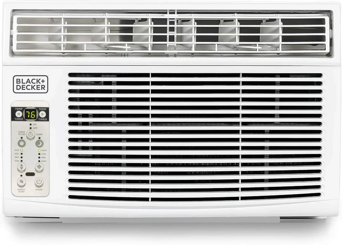 Black Plus Decker Window Air Conditioner 12000 BTU, AC Window Unit Cools