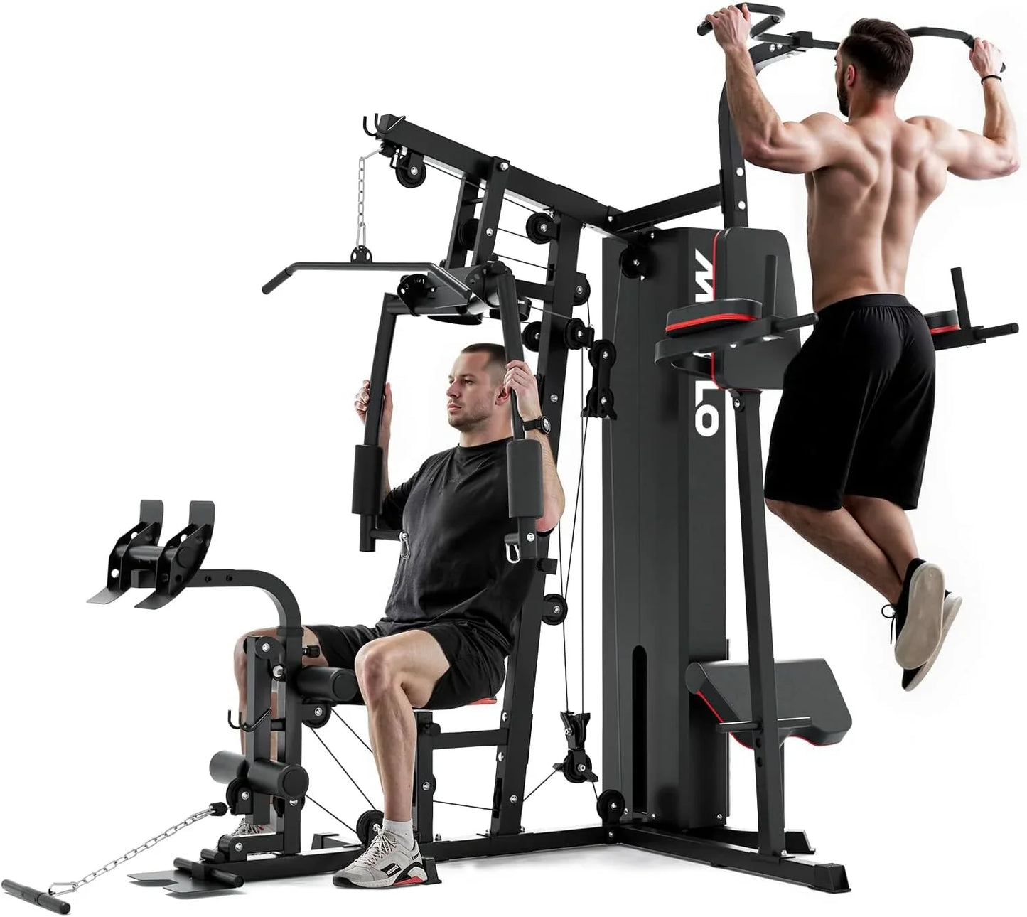 Mikolo Home Gym, Workout Station With 150lbs Weight Stack, Multifunctional Home Gym