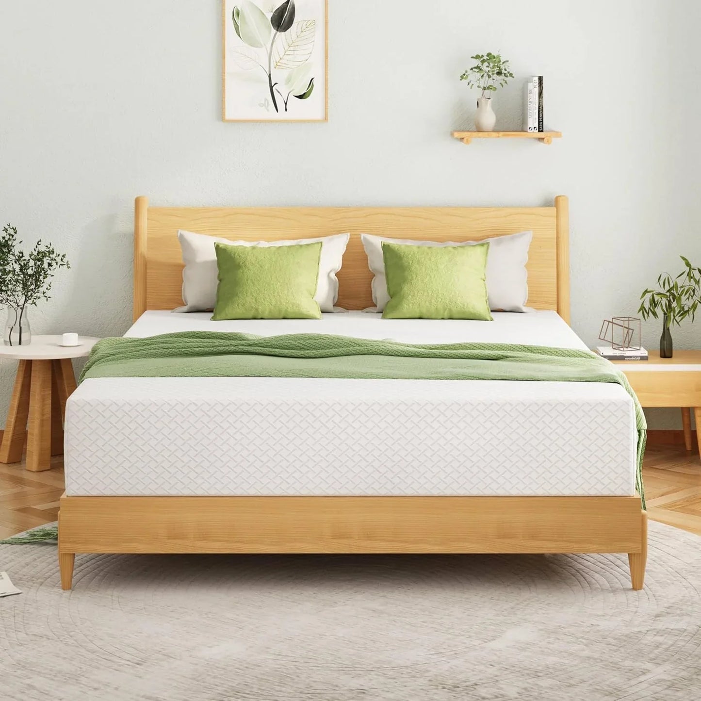 Egohome 8 In. Twin Mattress, Memory Foam Mattress With Cooling Green Tea Gel, Relieve Pressure With Medium Firm Support, CertiPUR-US Certified