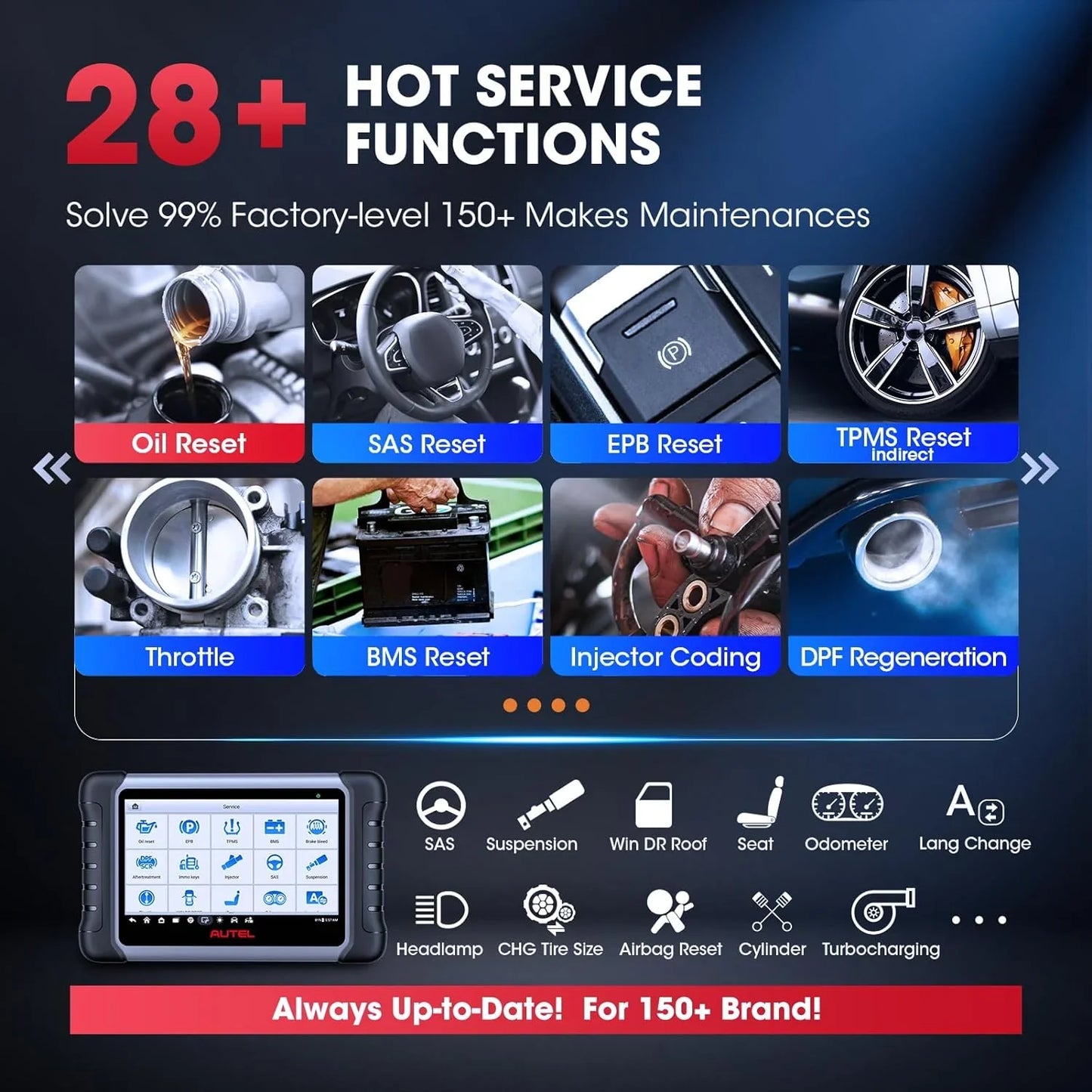 Bidirectional Tool As MK808BT Pro MX808S M808Z, Function As MaxiCheck MX900, Active Test, All System Diagnose, Injector Coding