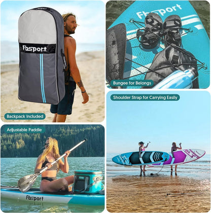 Premium Stand Up Paddle Board Yoga Board With Sup Accessories And Carry Bag