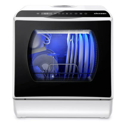 Portable Countertop Dishwasher With 5-Liter Built-In Water Tank And Air-Dry Function 5 Washing Programs