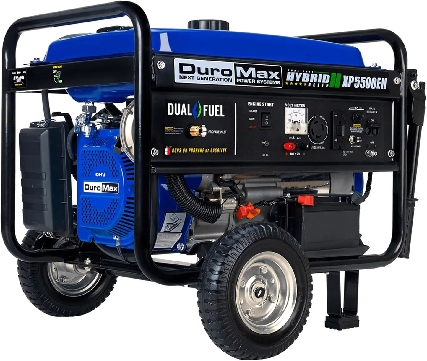 DuroMax XP13000EH 13,000-Watt Dual Fuel Portable Generator Gas And Propane Electric Start