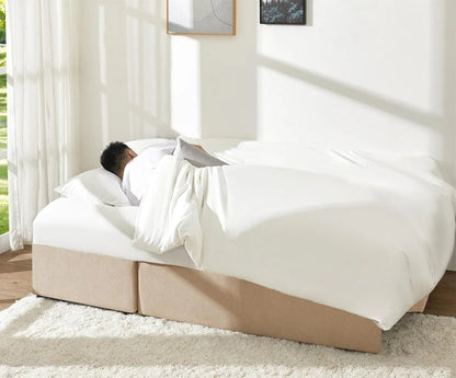 VanAcc Sofa Bed, Sleeper Sofa With Storage Chaise 2-in-1 Pull Out Couch Living Room