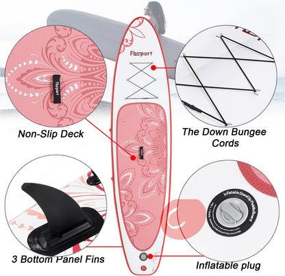 Premium Stand Up Paddle Board Yoga Board With Sup Accessories And Carry Bag