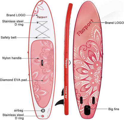Premium Stand Up Paddle Board Yoga Board With Sup Accessories And Carry Bag